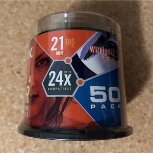 NEW TDK 50 Pack 21 MIN Data CD-R 185 MB 24x Compatible Writable Surface SEALED